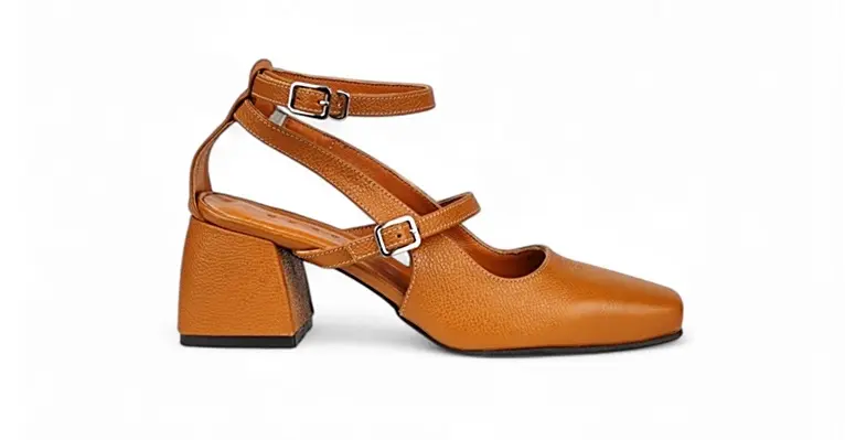 کفش پاشنه بلند چرم زنانه رنگی- کاماپرس