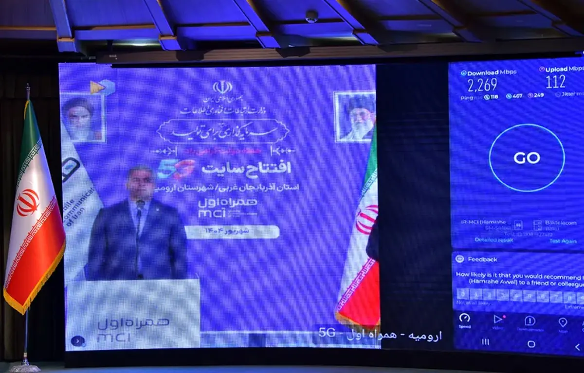 رکوردشکنی سرعت 5جی همراه اول در ارومیه رقم خورد