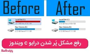 5 راهکار برای حل مشکل پر شدن درایو C ویندوز