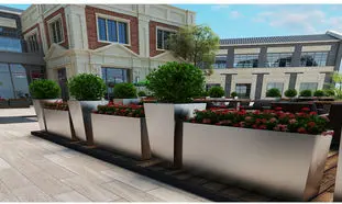 محوطه سازی خلاقانه با باکس فلزی کاشت گیاه