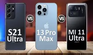 مقایسه آیفون 13 پرومکس، سامسونگ S21 اولترا، شیائومی MI11 اولترا (ویدیو)
