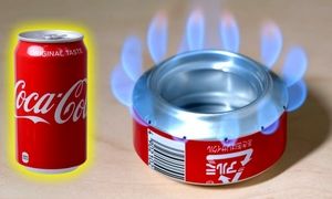 ساخت چراغ الکلی با قوطی نوشابه کوکاکولا (ویدیو)