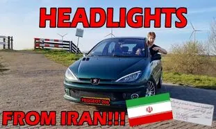 پژو 206 با چراغ های ایرانی در هلند (ویدیو)