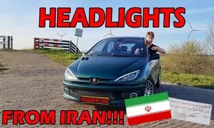 پژو 206 با چراغ های ایرانی در هلند (ویدیو)