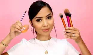 تجربه یک میکاپ حرفه‌ای در خانه + قیمت ست براش ریل تکنیک