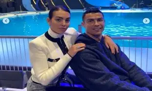 خوش گذرانی لاکچری رونالدو و همسرش در عربستان + تصاویر