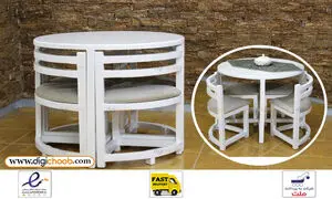 خرید میز ناهار خوری کم جا با دیجی چوب