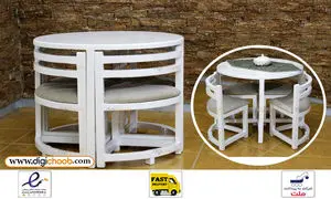 خرید میز ناهار خوری کم جا با دیجی چوب