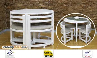 خرید میز ناهار خوری کم جا با دیجی چوب