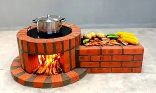 ترفند جالب ساخت اجاق هیزمی شیک برای ویلا (ویدیو)