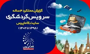 گزارش عملکرد 4 ساله سرویس گردشگری کاماپرس