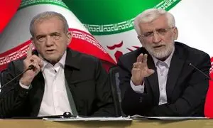 مناظره گل و بلبل ؛ پزشکیان و جلیلی در یک ستاد