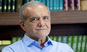 کاریکاتور اسب زین کرده زیر پای مسعود پزشکیان