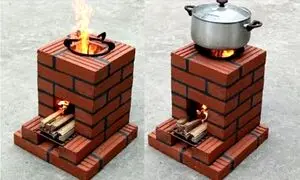 ایده جالب و بامزه ساخت اجاق هیزمی برای باغچه و ویلا (ویدیو)