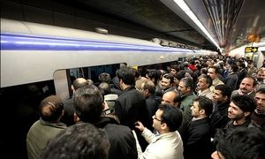 ترس و وحشت مسافران مترو تهران + تصاویر