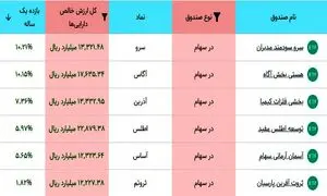 بهترین صندوق سهامی بورس در یکسال اخیر!