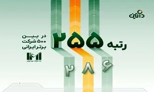 کسب رتبه 255 داتین در بین 500 شرکت برتر ایرانی