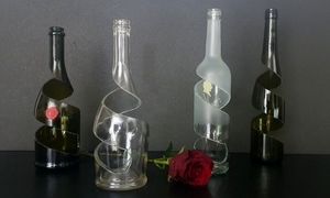 ساخت گلدان‌های خلاقانه با بطری شیشه‌ای (ویدیو)