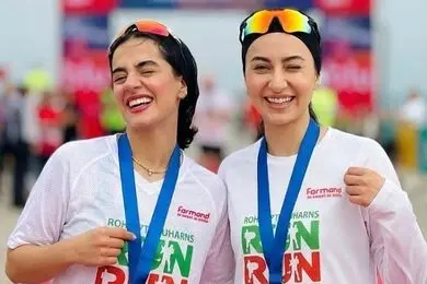 حمایت فرمند از دختران دونده در ماراتن کیش