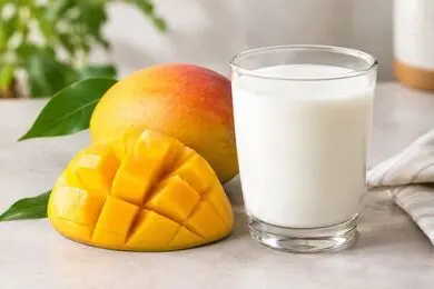 طعم تازه رامک با شیر ماچا انبه