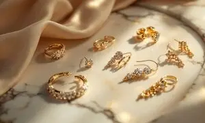 خرید گوشواره طلا با طرح صورت فلکی و نماد ماه تولد