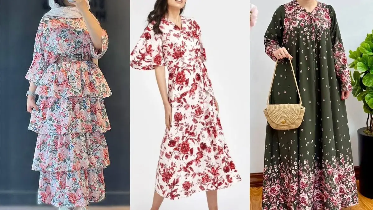 انواع مدل پیراهن گلدار زنانه بلند؛ از تابستان تا پاییز امسال